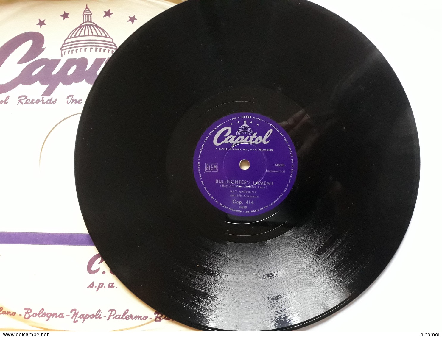 Capitol   -   1953.  Nr. Cap.414. - Ray Antony - 78 G - Dischi Per Fonografi