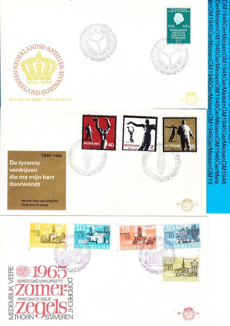 shoe box full of FDC's Netherlands starting bid 1euro, everything scanned