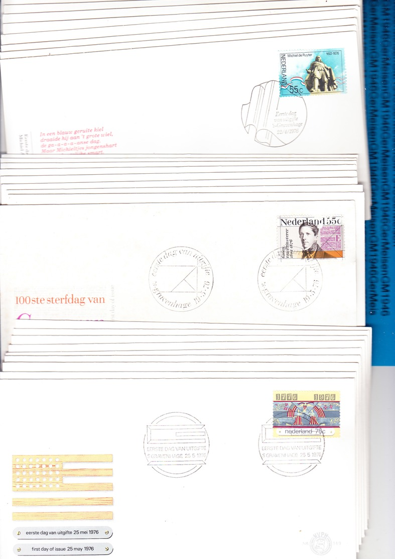 shoe box full of FDC's Netherlands starting bid 1euro, everything scanned