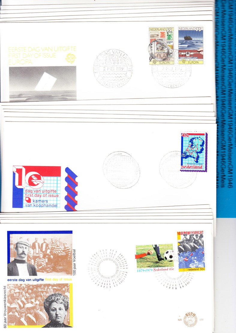 shoe box full of FDC's Netherlands starting bid 1euro, everything scanned