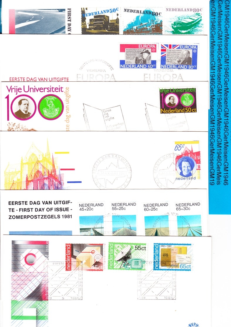 shoe box full of FDC's Netherlands starting bid 1euro, everything scanned