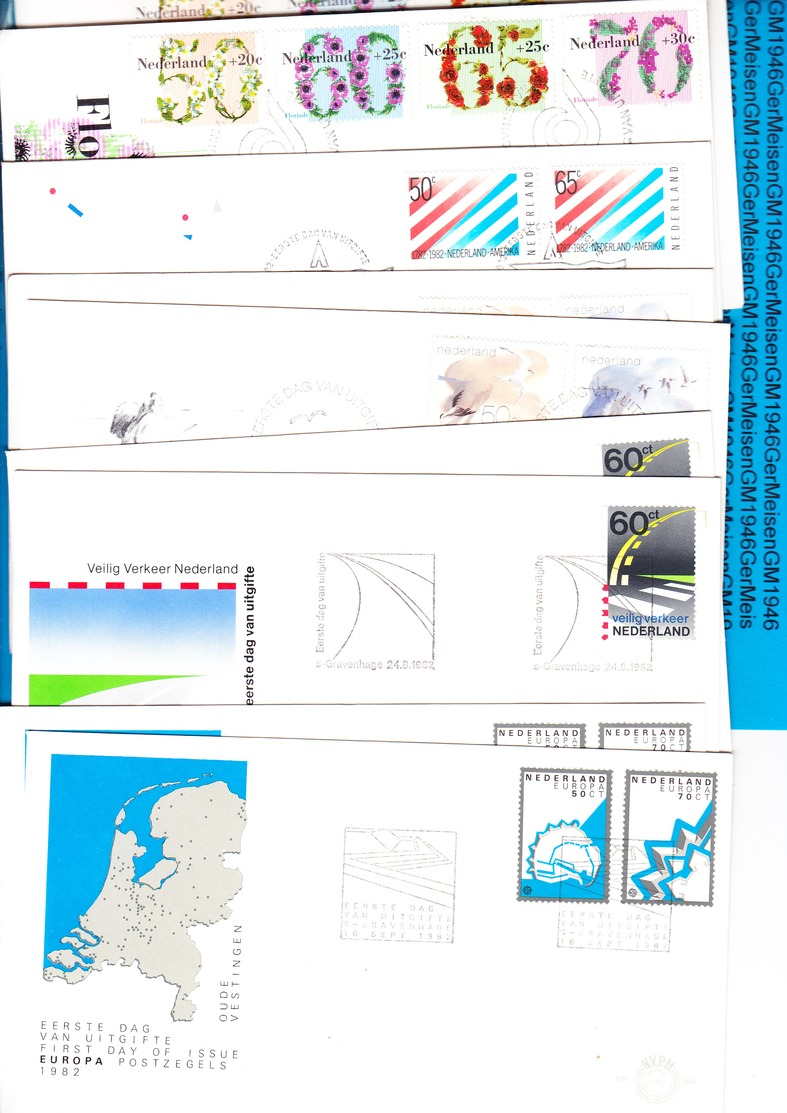 shoe box full of FDC's Netherlands starting bid 1euro, everything scanned