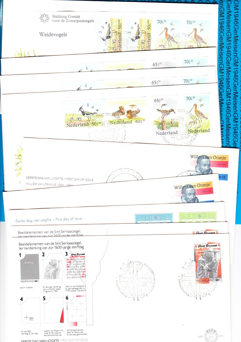 shoe box full of FDC's Netherlands starting bid 1euro, everything scanned