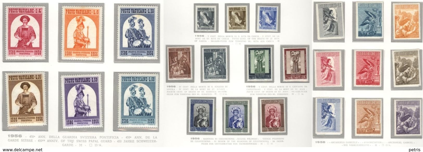 Vatican City 1956 Complete Year MNH** - Lot. VA44 - Annate Complete