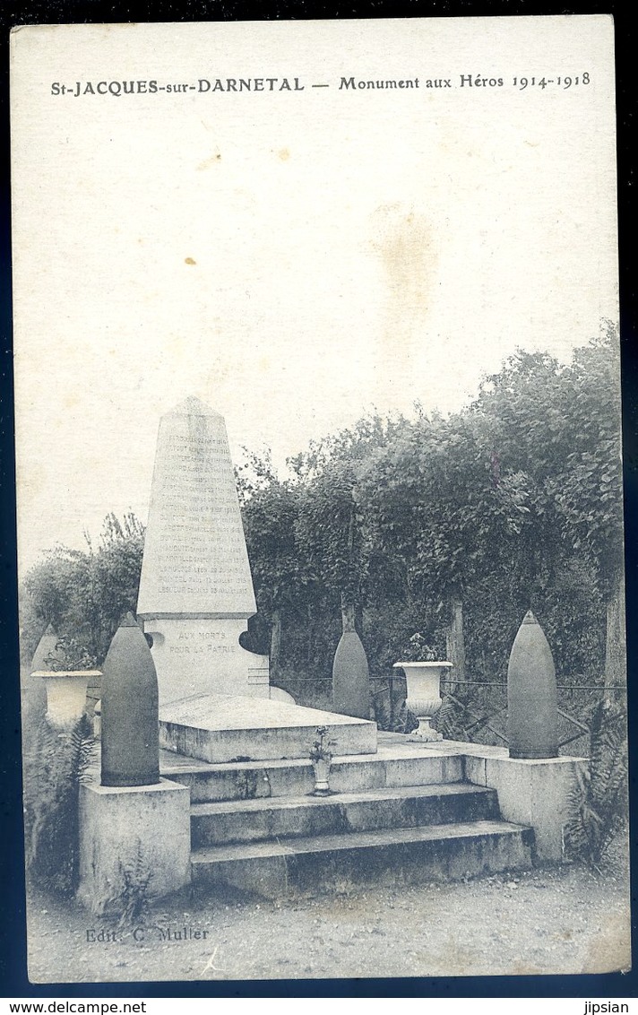 Cpa Du 76 St Jacques Sur Darnetal Monument Aux Héros 1914-1918   YN45 - Darnétal