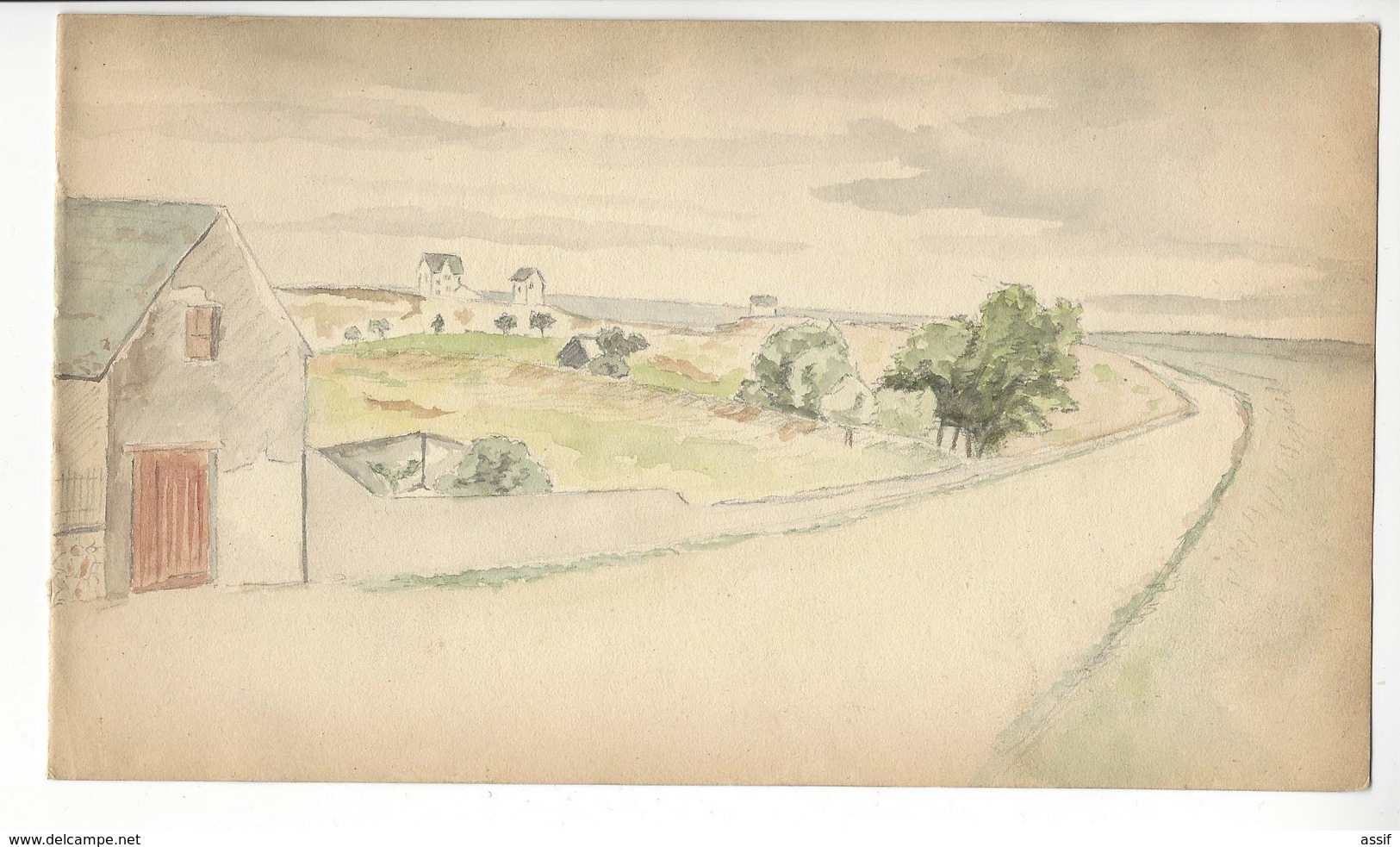 1902 BATZ SUR MER LE CROISIC 7 AQUARELLES DE ANDRE VARENNES (1882 - 1972) Format 12,5 X 21,5 Cm Env. /FREE SHIPPING R - Aquarelles