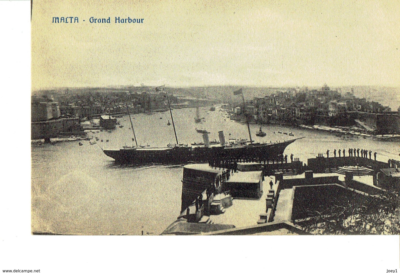 Cpa Malte Grand Harbour ,année 1918. - Malta