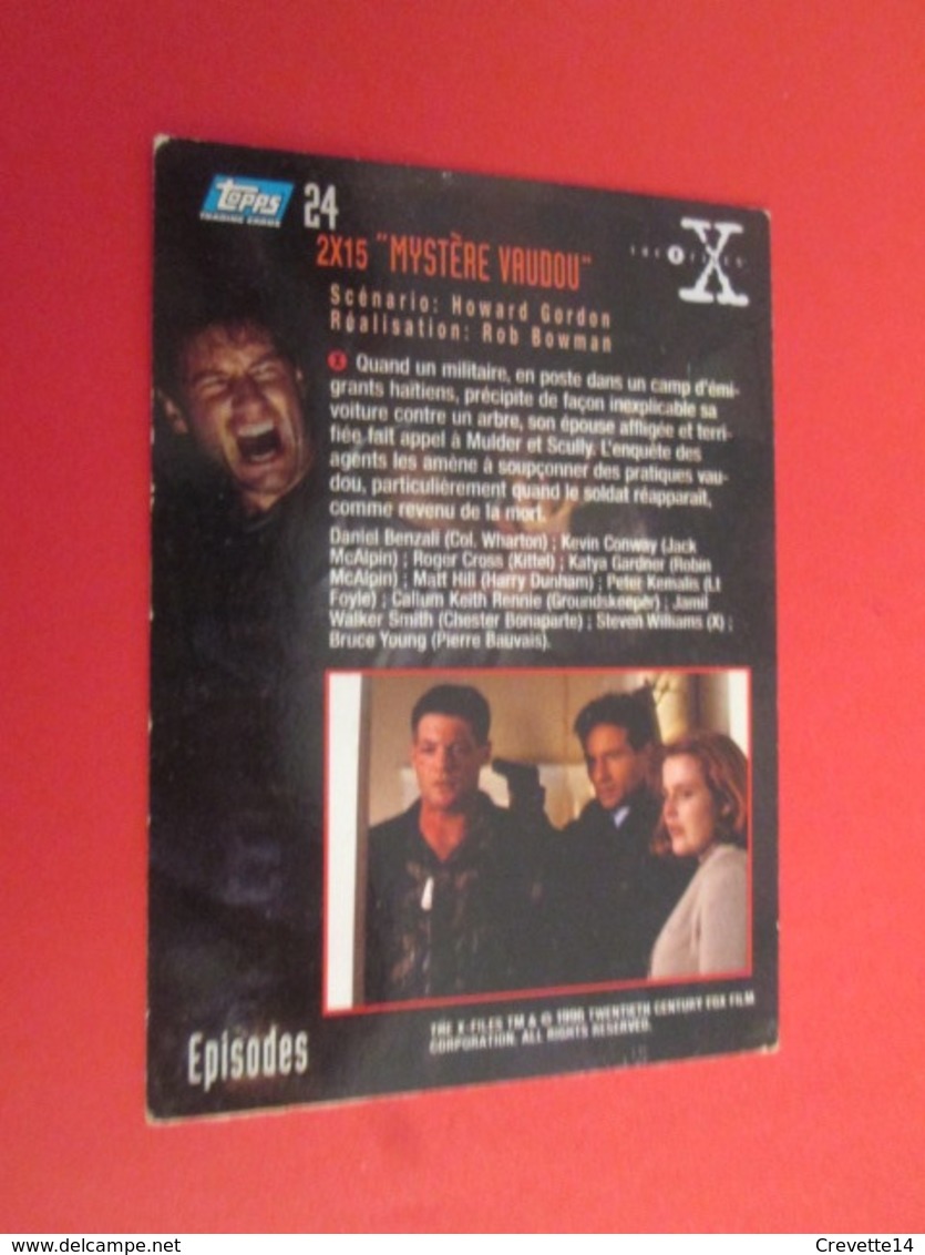 126-150 : TRADING CARD TOPPS SERIE TELE X-FILES MULDER SCULLY : N°24 MYSTERE VAUDOU - X-Files