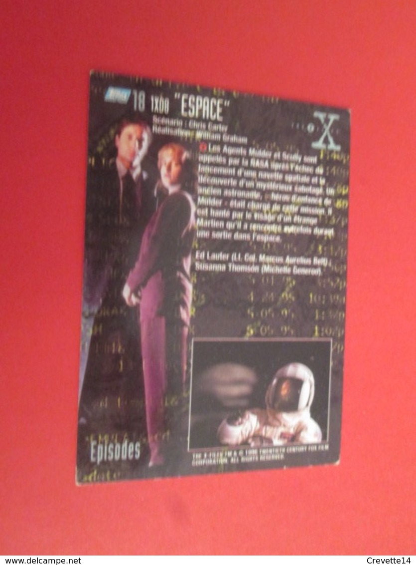 126-150 : TRADING CARD TOPPS SERIE TELE X-FILES MULDER SCULLY : N°18 ESPACE - X-Files