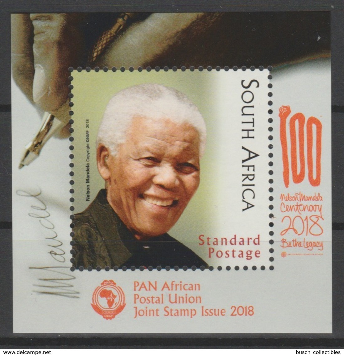 South Africa Südafrika Afrique Sud 2018 Mi. ? S/S Joint Issue PAN African Postal Union Nelson Mandela Madiba 100 Years - Emissions Communes