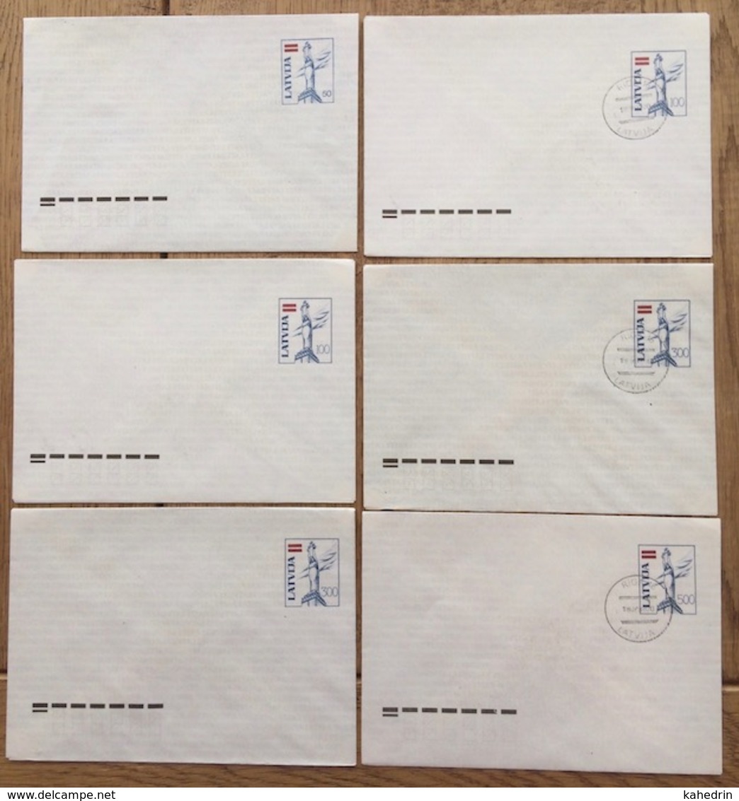 Latvia Latvija Lettland Lettonie 1992, 6x Cover Ganzsache Stationery - Letonia