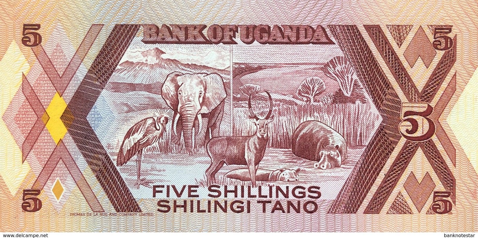 Uganda 5 Shillings, P-27 (1987) - UNC - Ouganda