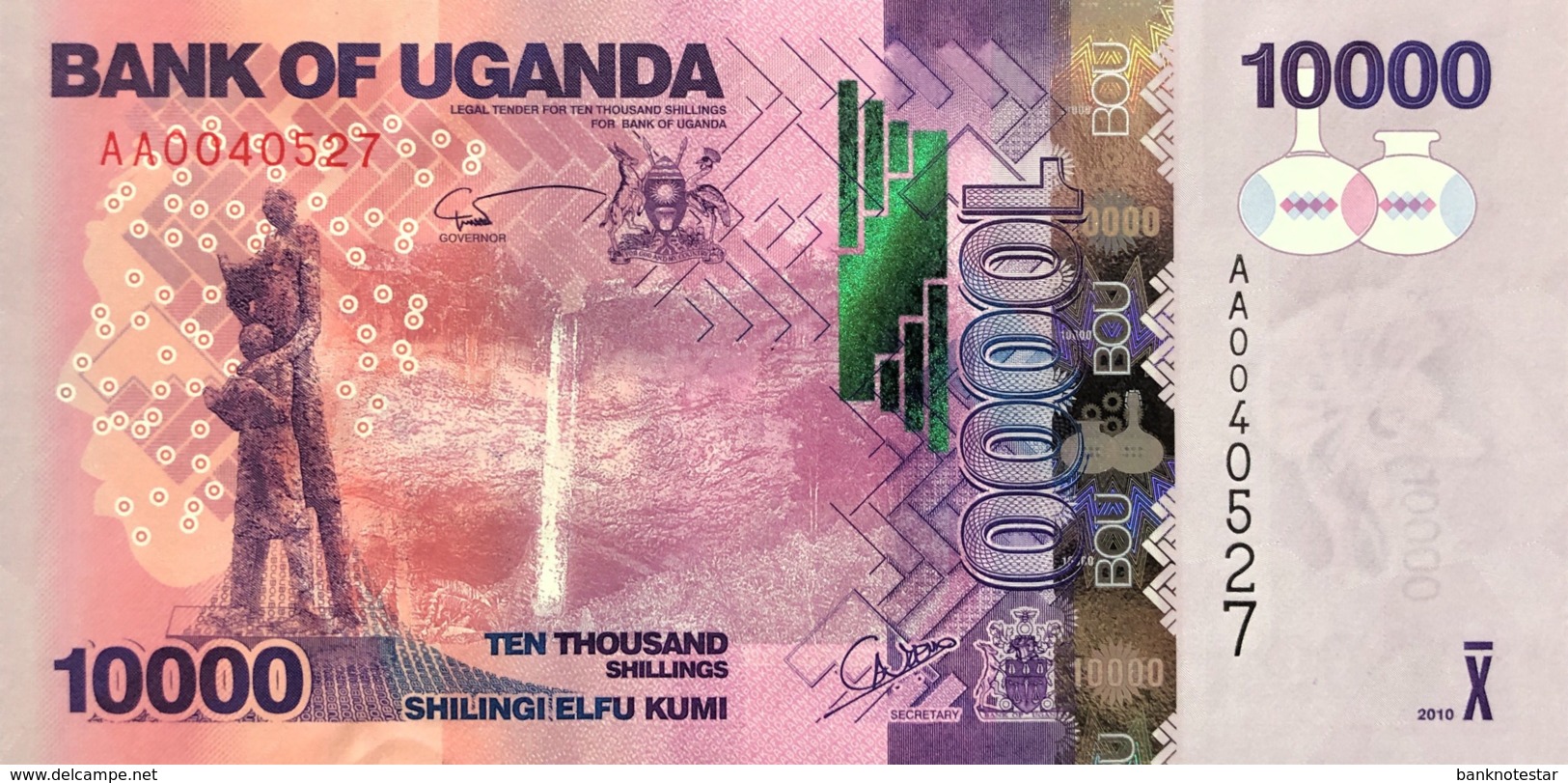 Uganda 10.000 Shillings, P-52a (2010) - UNC - Uganda