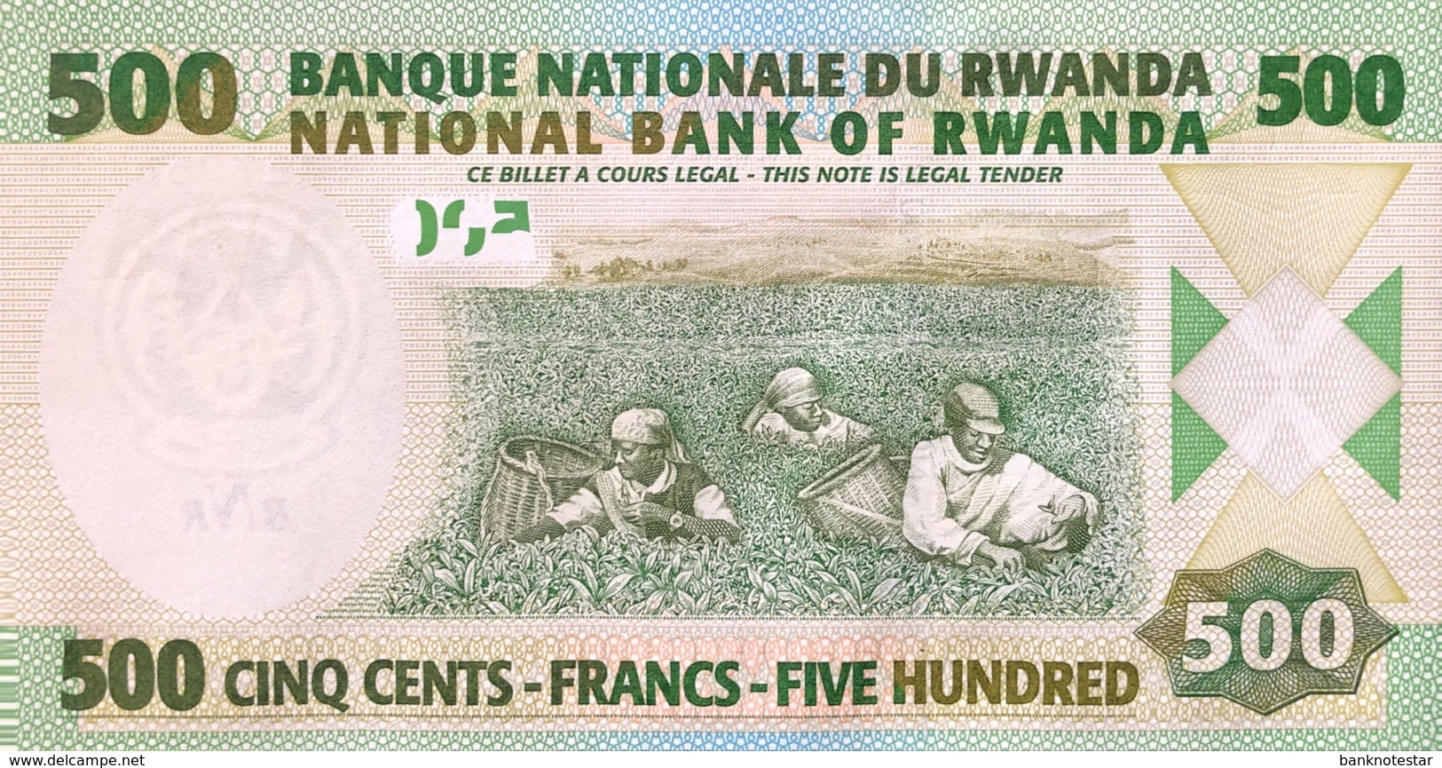 Rwanda 500 Francs, P-34 (1.2.2008) - UNC - Ruanda
