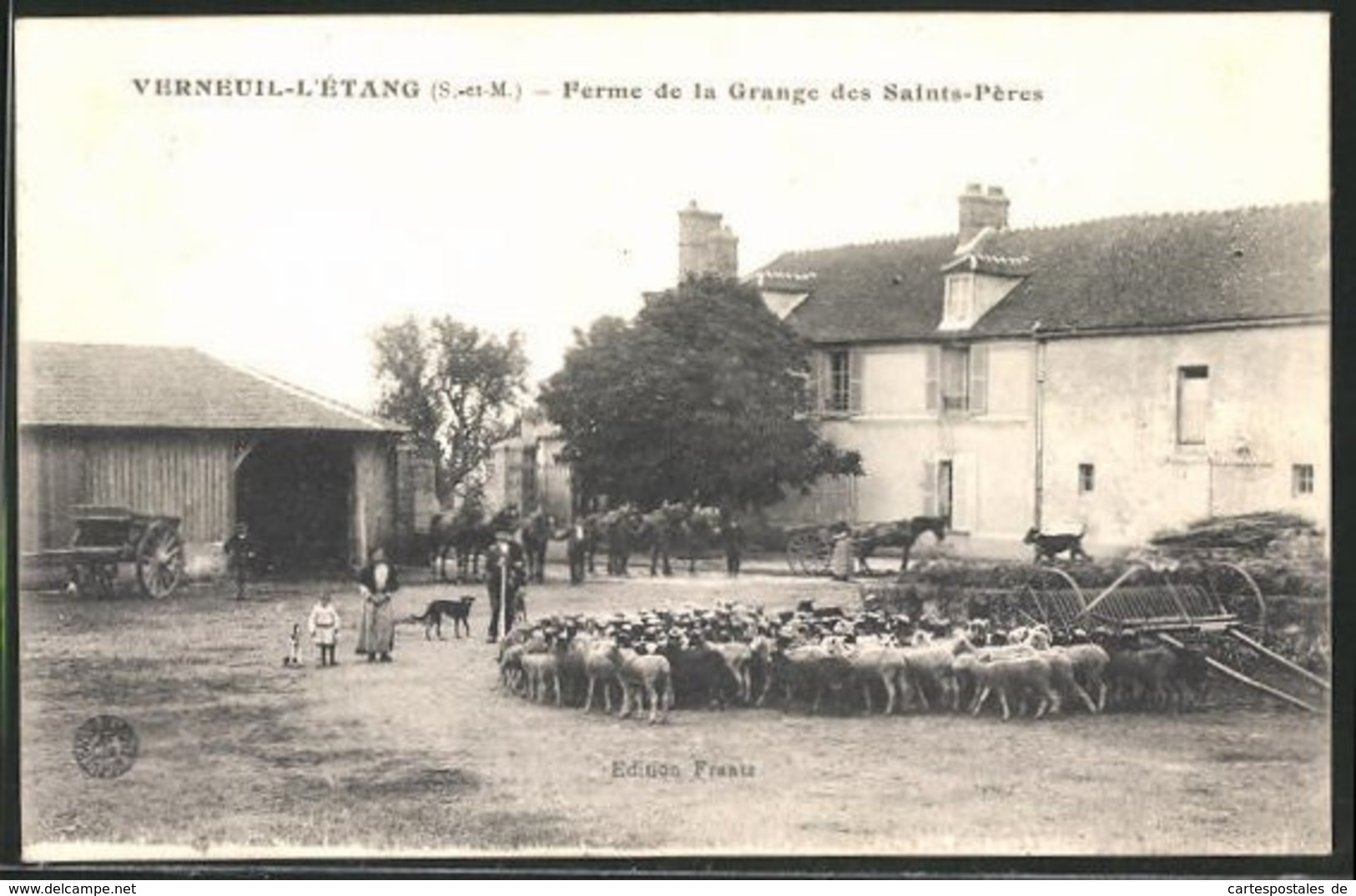 CPA Verneuil-L`Étang, Ferme De La Grange Des Saints-Pères - Other & Unclassified