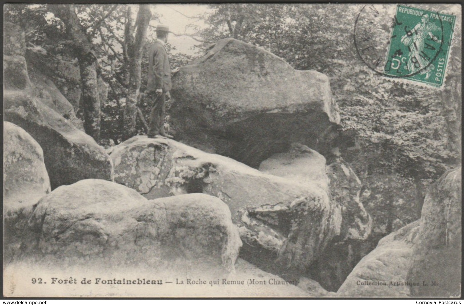 La Roche Qui Remue, Forèt De Fontainebleau, 1910 - Léon Ménard CPA - Fontainebleau