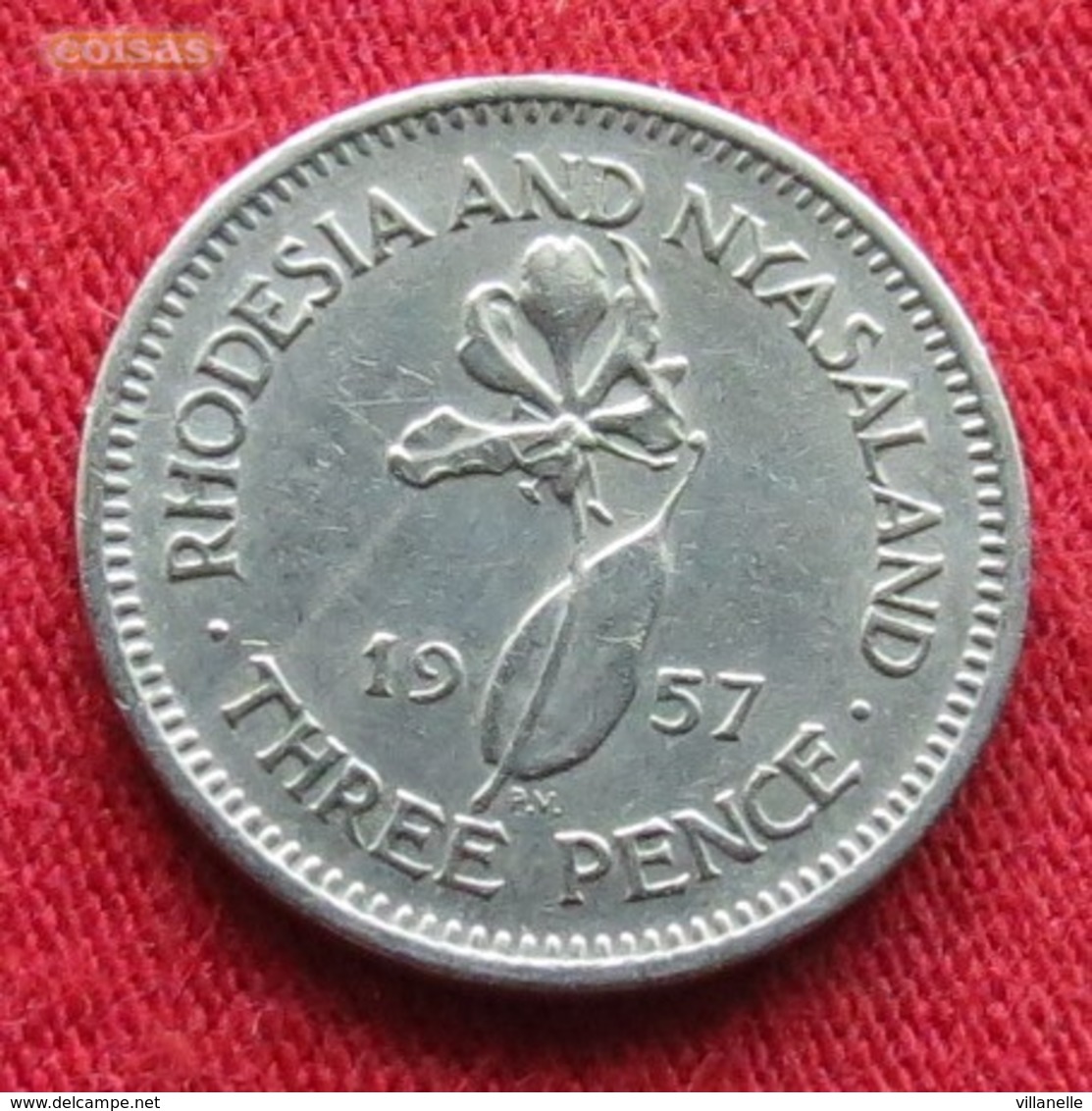 Rhodesia & Nyasaland 3 Pence 1957 KM# 3 Rodesia Rhodesie - Rhodésie