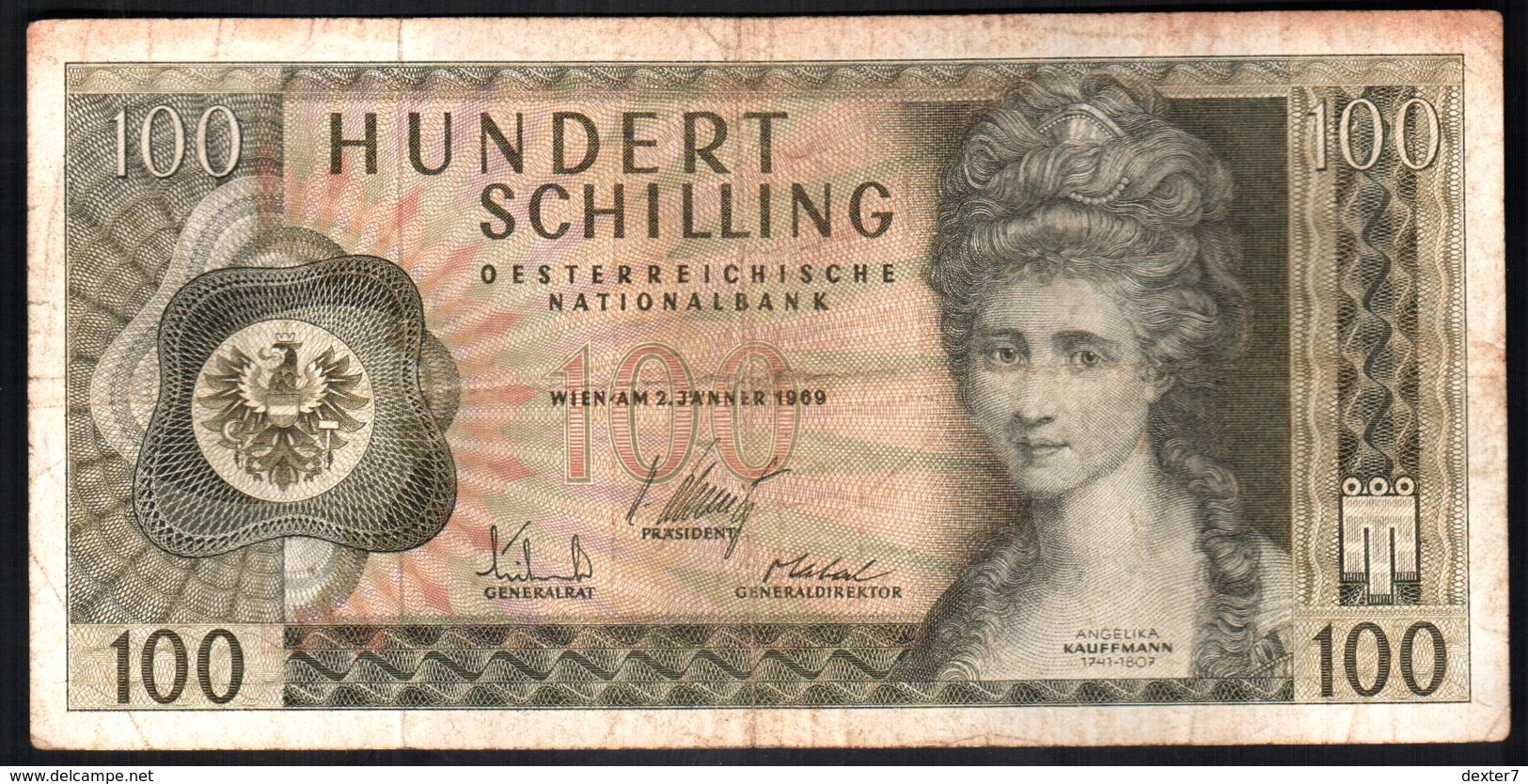 Austria 100 Shillings 1969 Schilling Osterreich Scellini - Molto Circolata - Austria