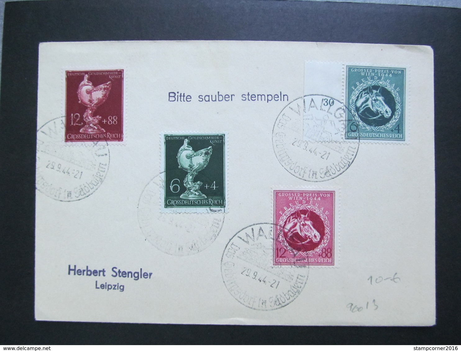 DR Nr. 900-903, 1944, Brief, Satzbrief, MiF, Sonderstempel Wallgau *DEL2155* - Briefe U. Dokumente