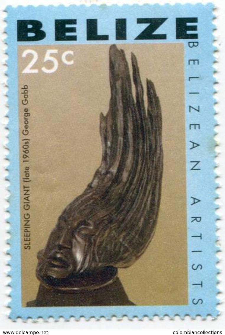 Lote Be6, Belize, 2007, Sello, Stamp, 6 V, Belizean Artists, Art, Music, Flag, Water Fall, Woman - Belize (1973-...)