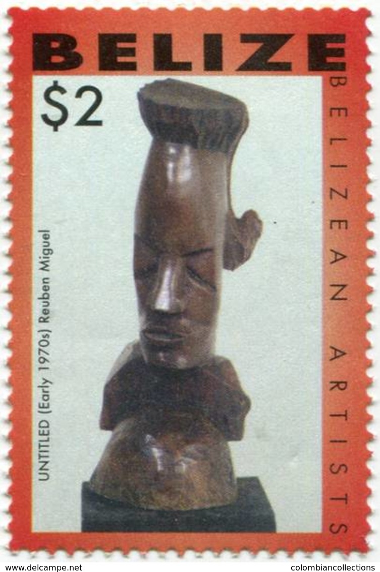 Lote Be6, Belize, 2007, Sello, Stamp, 6 V, Belizean Artists, Art, Music, Flag, Water Fall, Woman - Belice (1973-...)