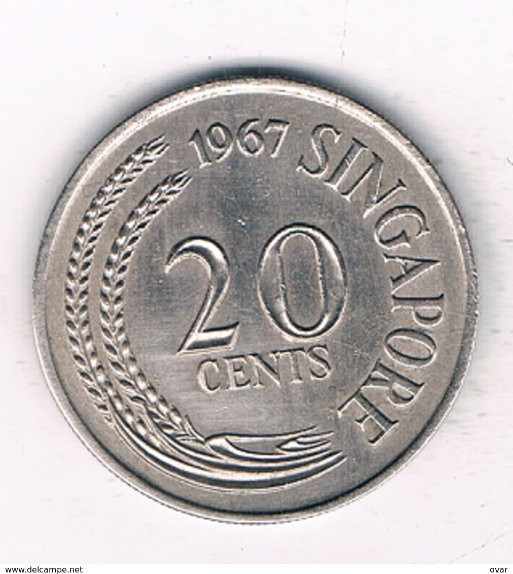 20 CENTS 1967 SINGAPORE /9235/ - Singapour