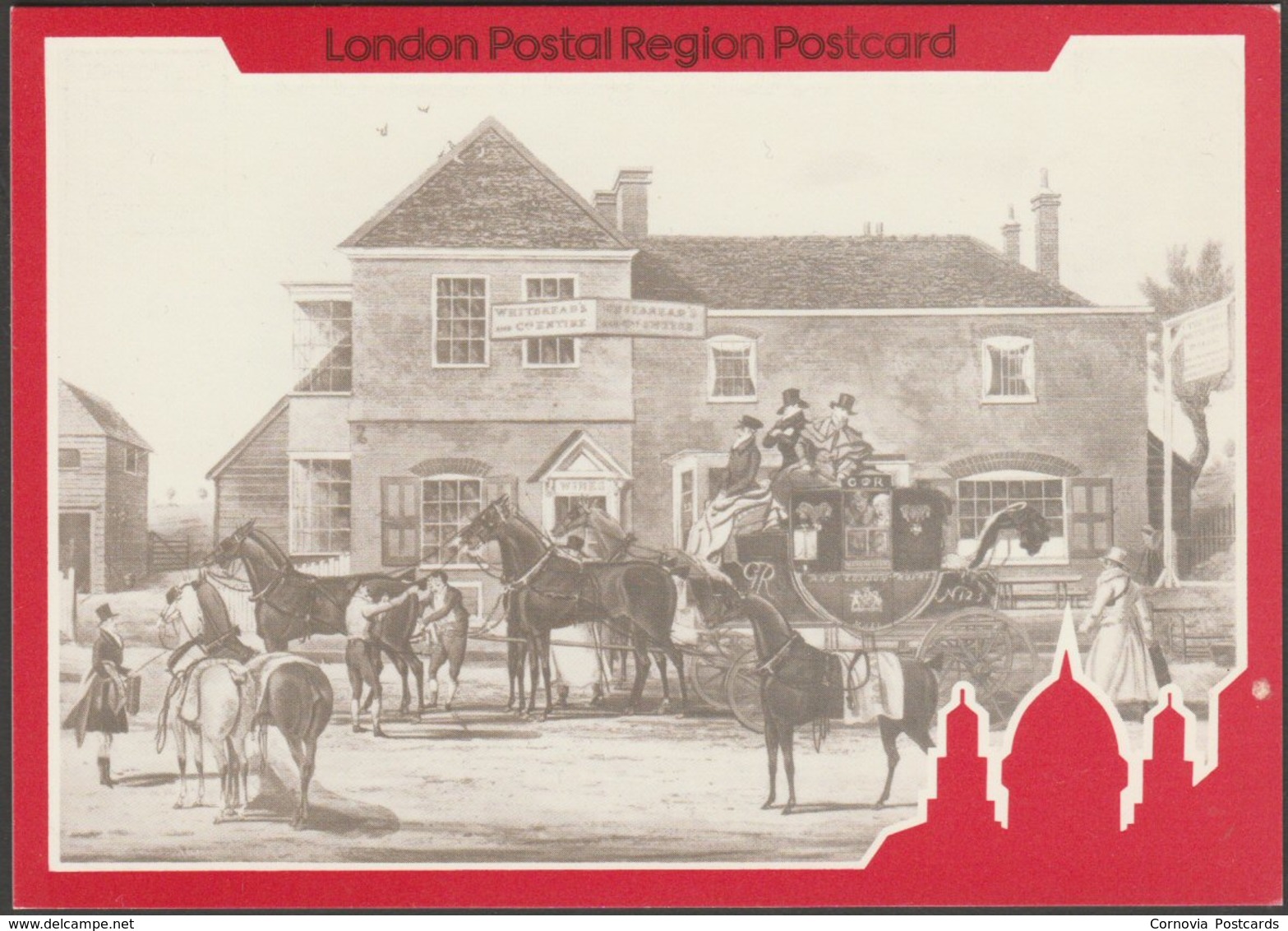 Four Mail Coaching Inns, London, 1984 - London Postal Region Postcards