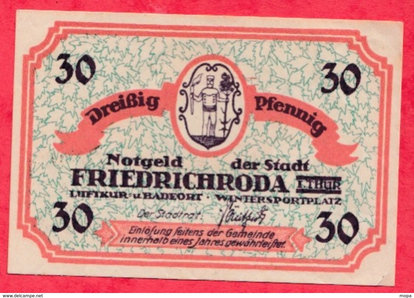 Allemagne 1 Notgeld De 30 Pfenning Stadt Friedrichroda Dans L 'état N °2665 - Verzamelingen