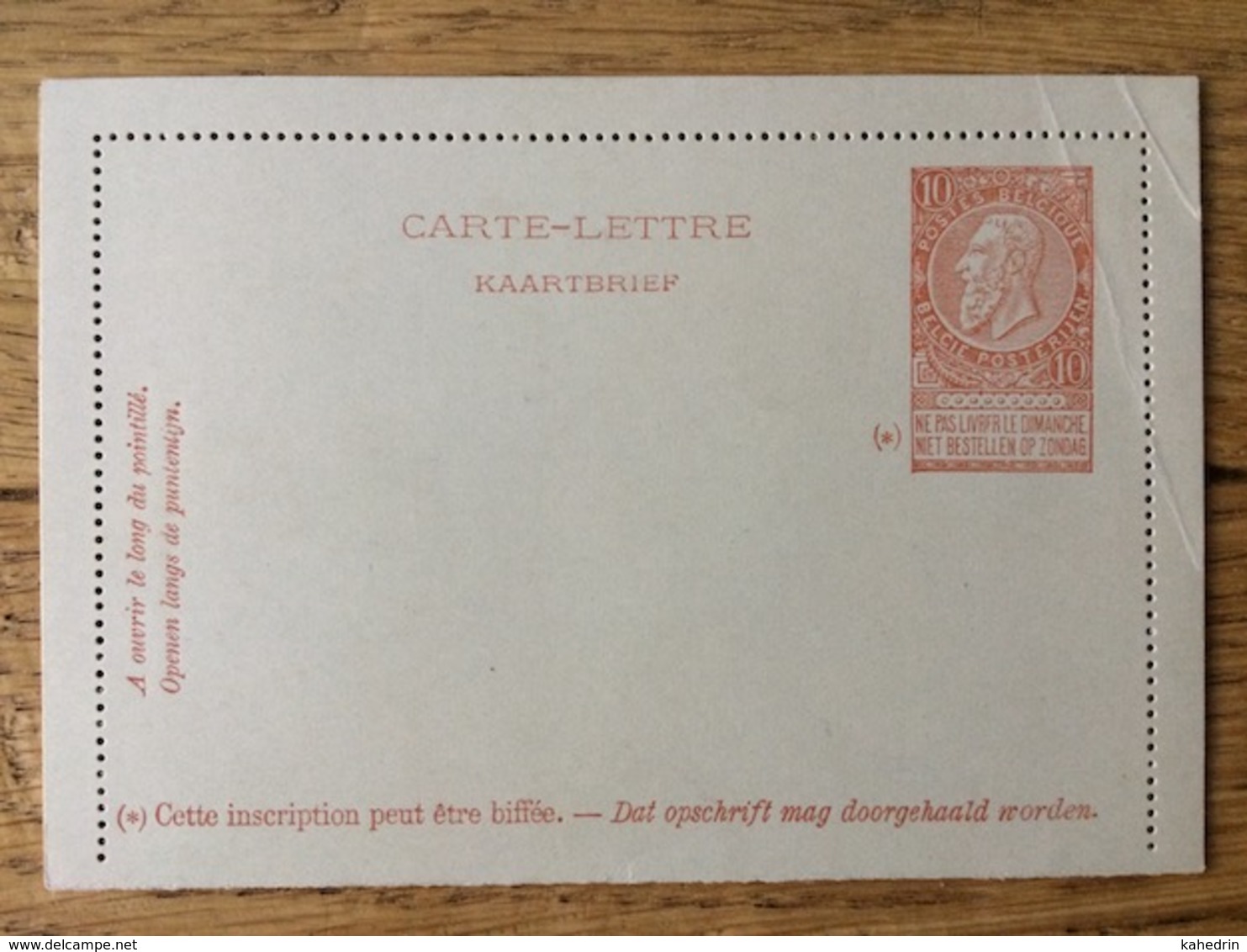 Belgie - Belgique, Carte-Lettre Kaartbrief - 1893-1900 Fijne Baard