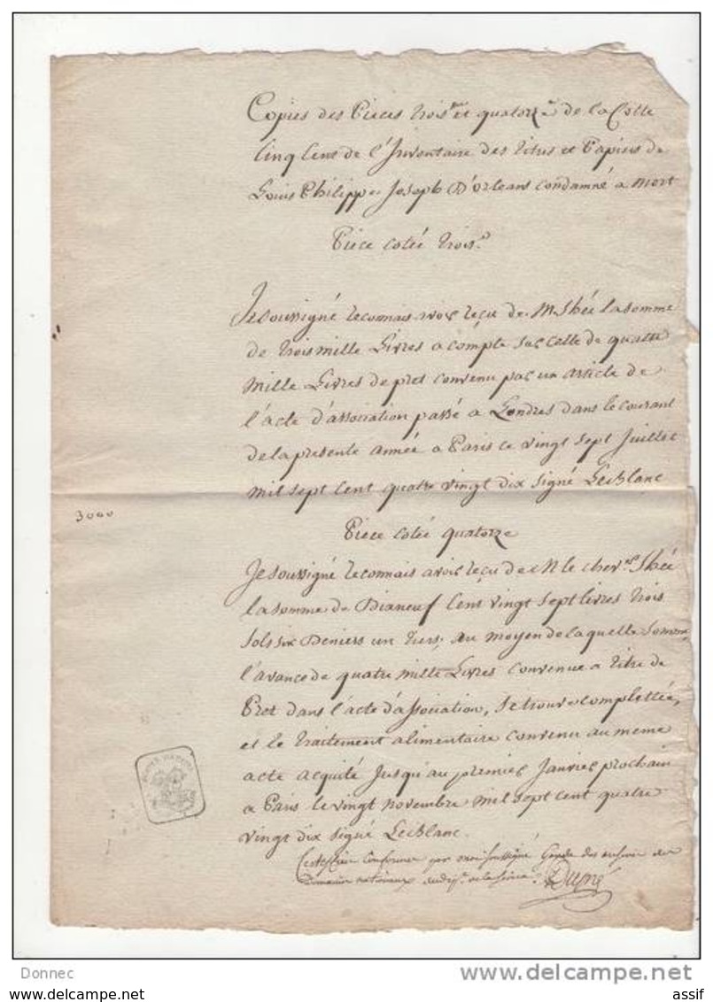 SAINT-DENIS 12 Lettres Et Documents Adressés à Leblanc ( Soude, Manufacture Franciade ), Berthollet, Darcet, .... - Documentos Históricos