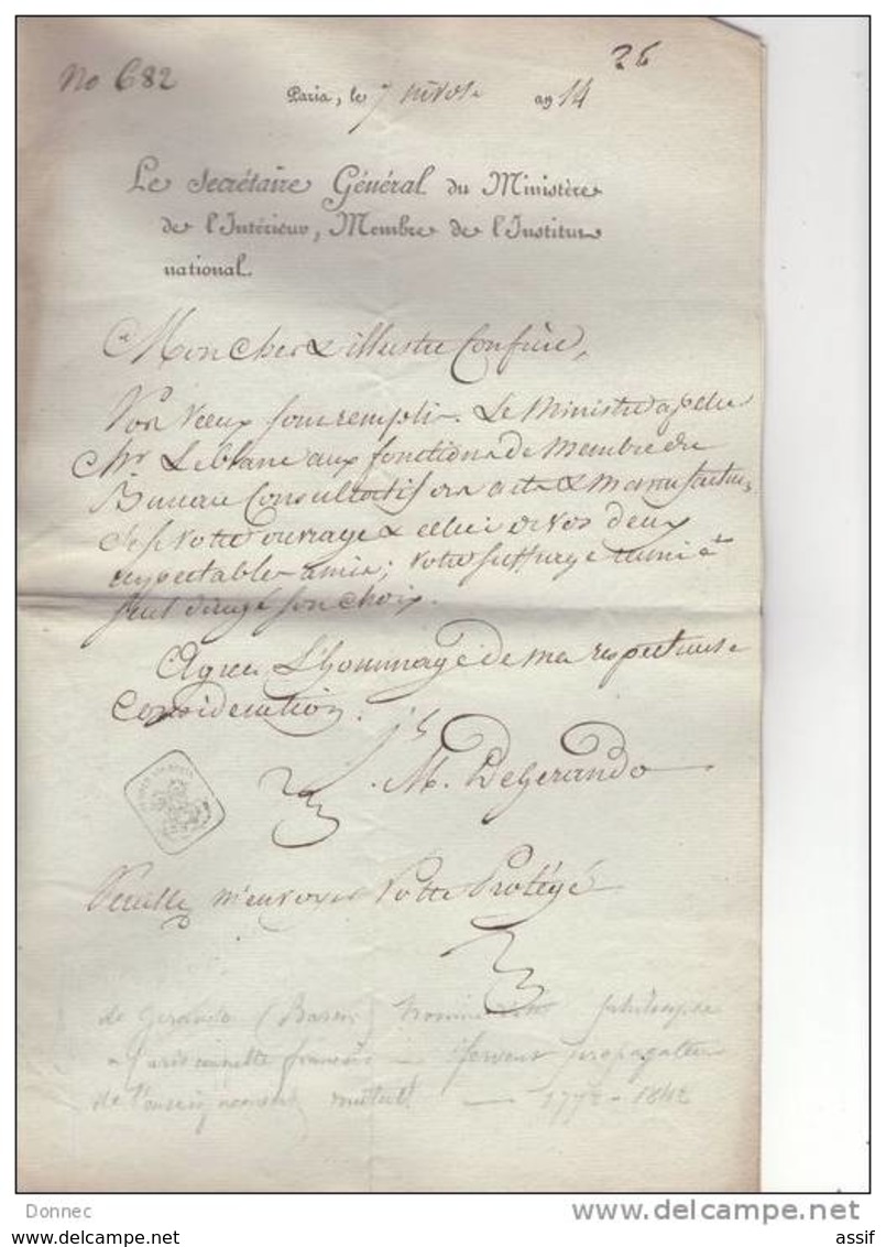 SAINT-DENIS 12 lettres et documents adressés à Leblanc ( Soude, Manufacture Franciade ), Berthollet, Darcet, ....