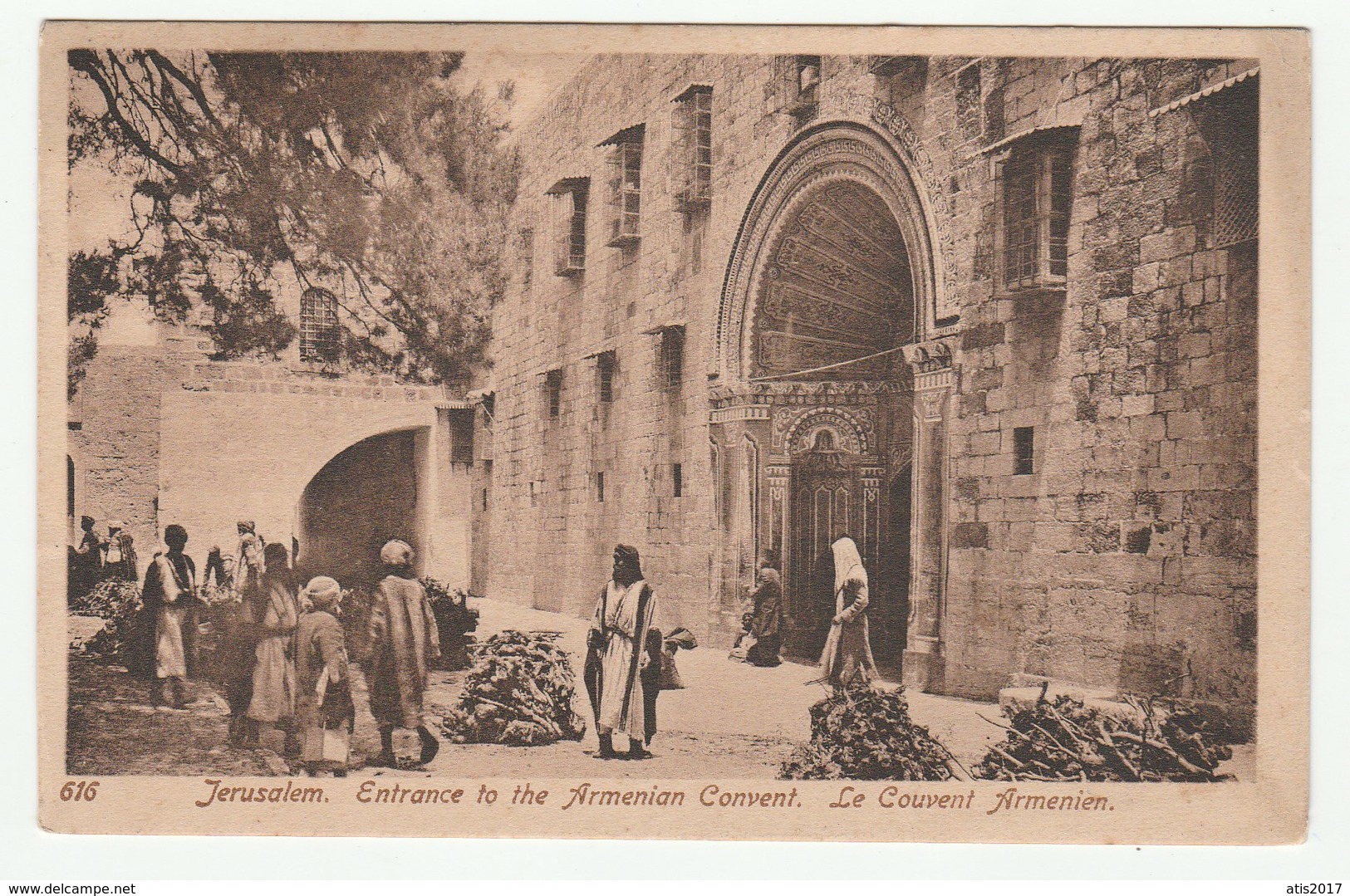 Israel - JERUSALEM - Entrance To The Armenian Convent / Le Couvent Armenien - RARE Cpa 1926 - Israel