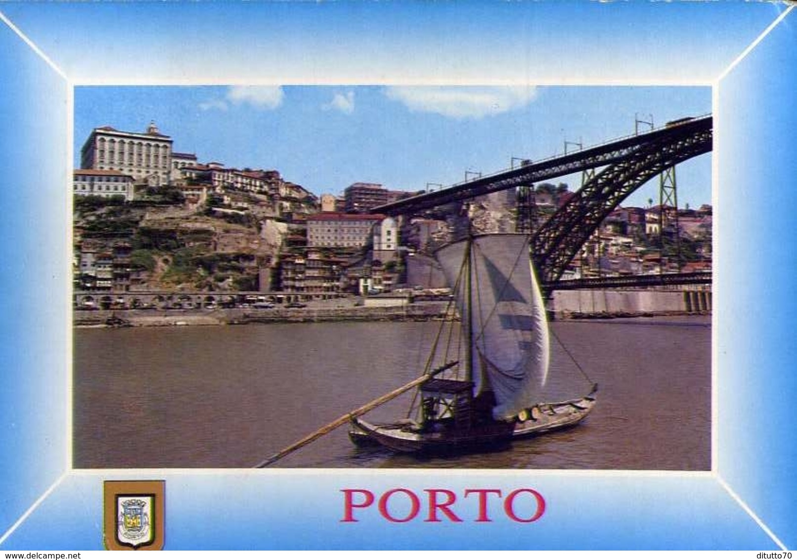 Porto - Portogal - Barco Rabelo E Ponte De D.luis - Formato Grande Viaggiata – E 9 - Porto