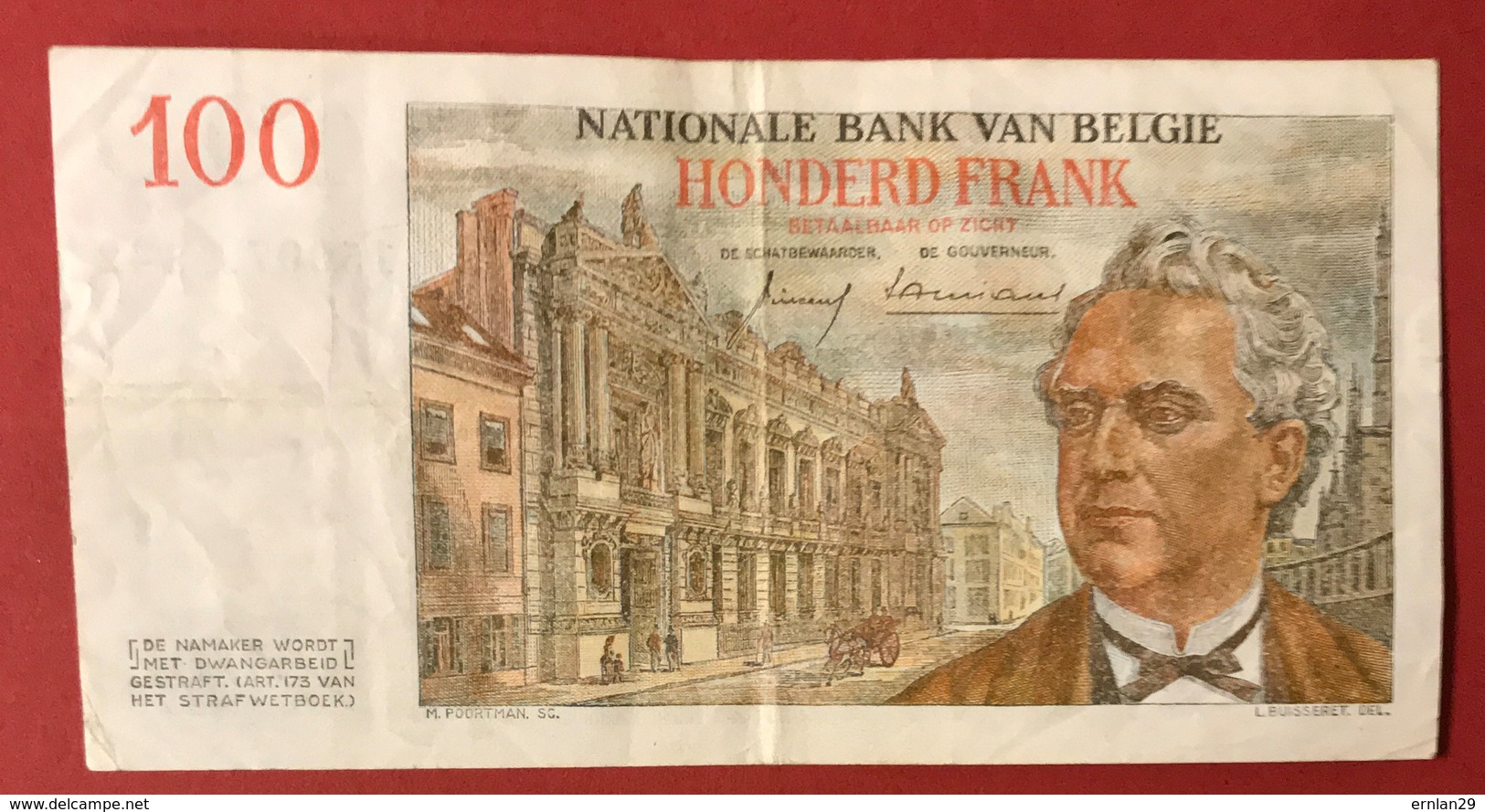 Belgique Billet De Banque - 100 Francs 12/06/1959 - 100 Franchi