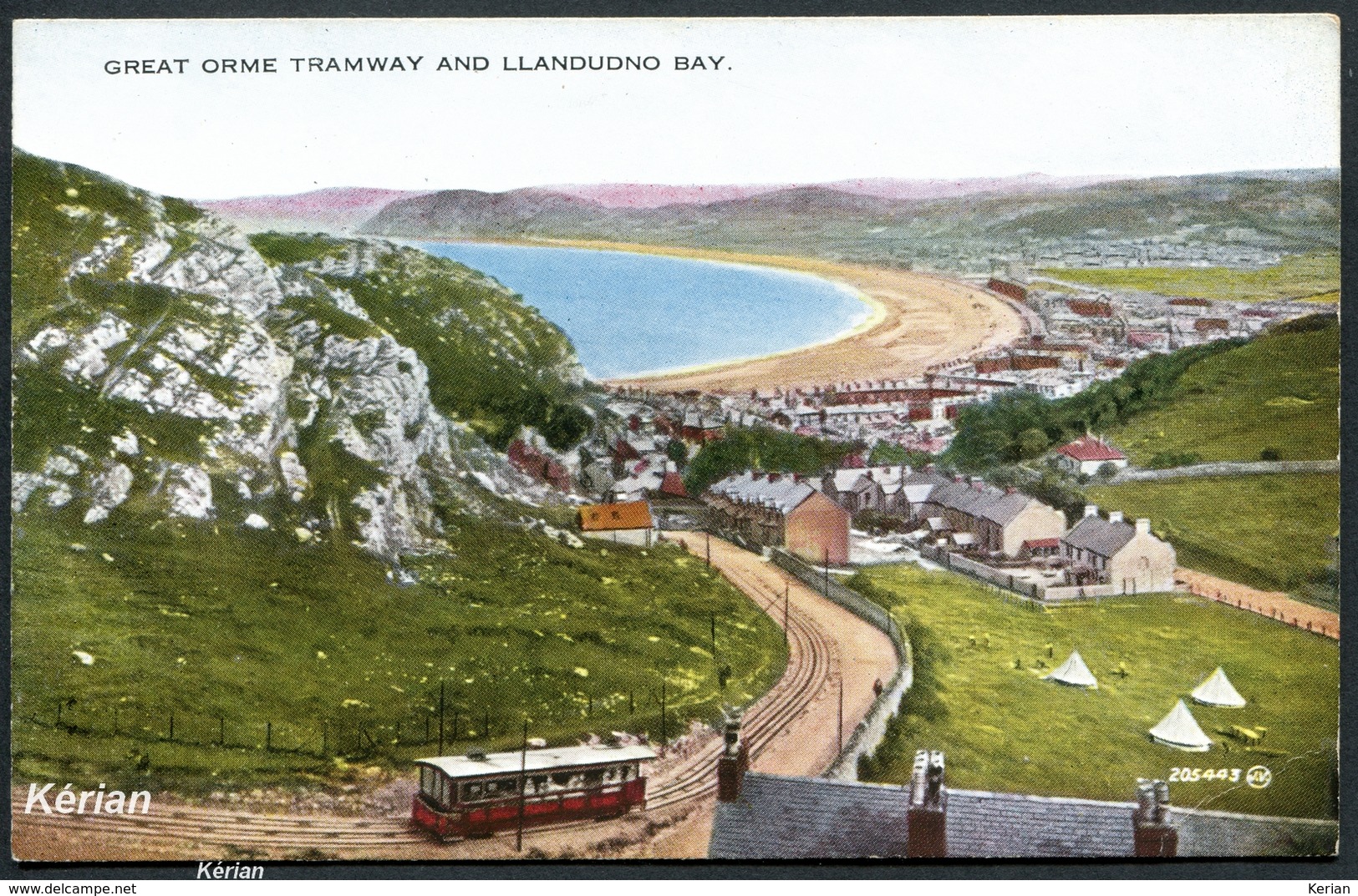 Great Orme Tramway And Lladudno Bay - Valentine's Valesque 205443 - Voir 2 Scans - Caernarvonshire