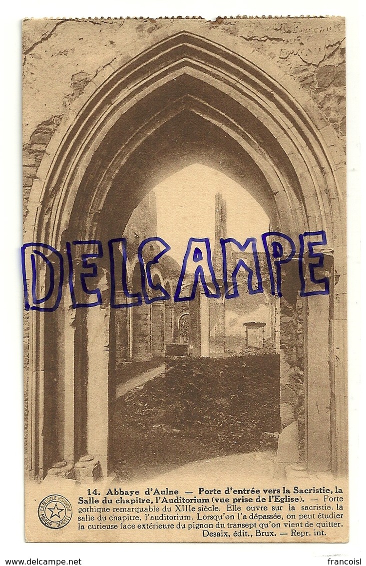 Abbaye D'Aulne. Porte D'entrée Vers La Sacristie. Desaix édit. - Autres & Non Classés