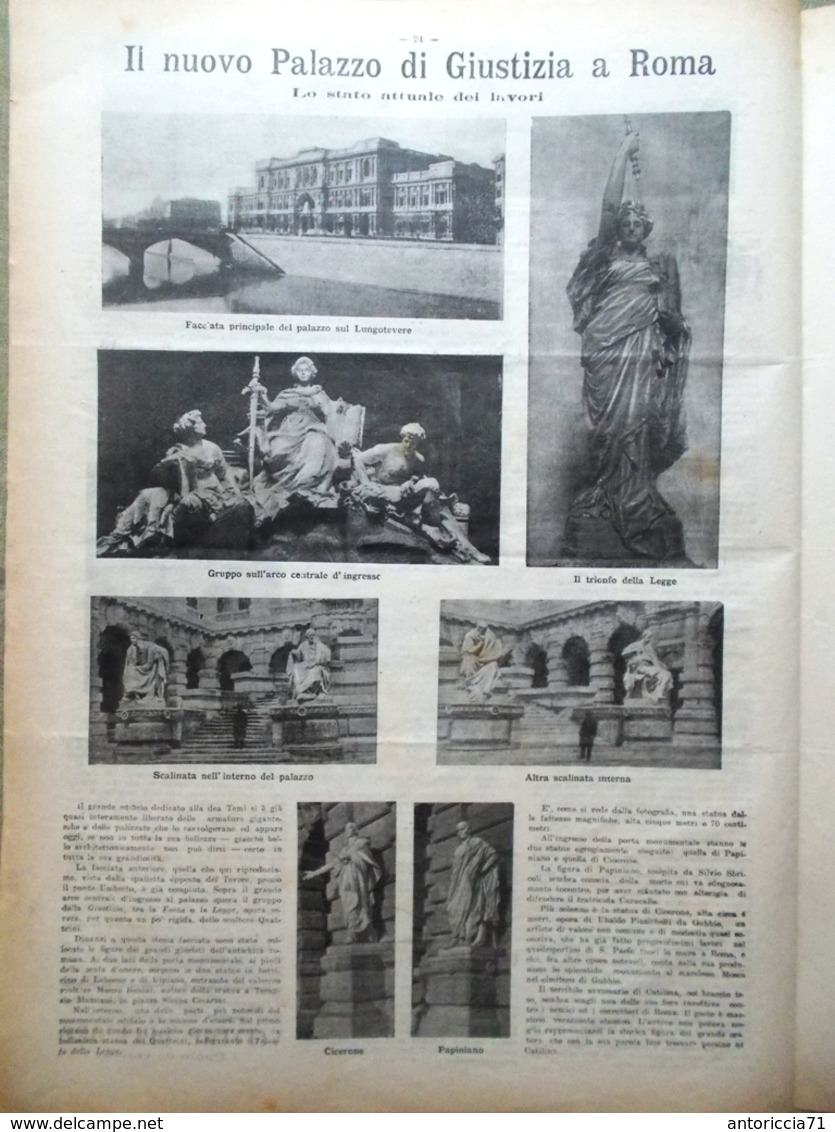 La Tribuna Illustrata 14 Gennaio 1906 Madonna Raffaello Mondo Apicella Molfetta - Altri & Non Classificati