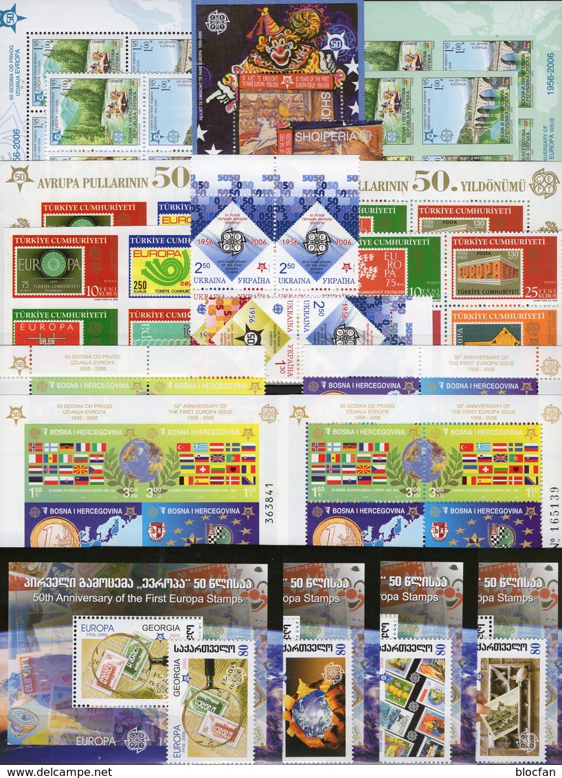 % Sale EUROPA Blocks+Bl.Marken ** 343€ Bloque Hoja Blocs Ss Sheets M/s Topics Stamps On Stamp 50 Years Bf CEPT 2006 - Collezioni (senza Album)