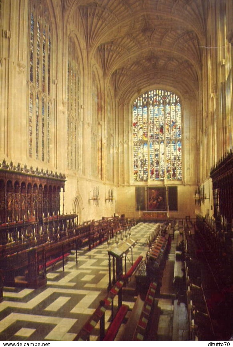 King's College Chapel Cambridge The Choir And Sanctuary - Formato Grande Viaggiata Mancante Di Affrancatura – E 9 - Altri & Non Classificati