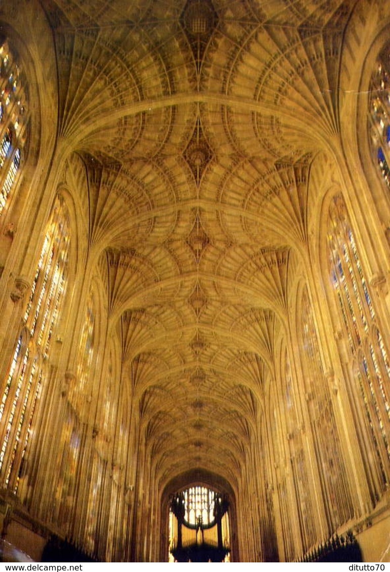 King's College Chapel Cambridge The Great Vault - Formato Grande Viaggiata Mancante Di Affrancatura – E 9 - Altri & Non Classificati