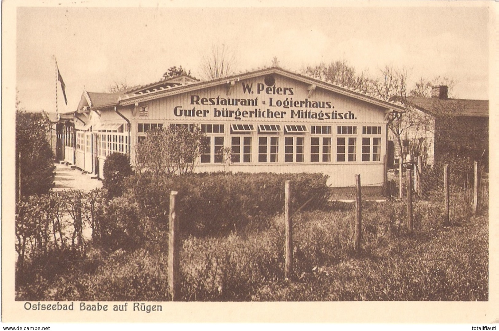 Ostseebad BAABE Auf Rügen Restaurant Wilhelm Peters TOP-Erhaltung Ungelaufen Belebt - Rügen