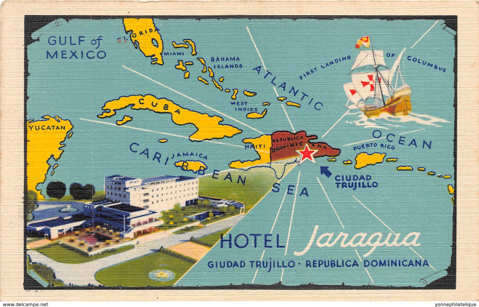 République Dominicaine / 02 - Carte Illustrée - Hôtel Jaragua - República Dominicana