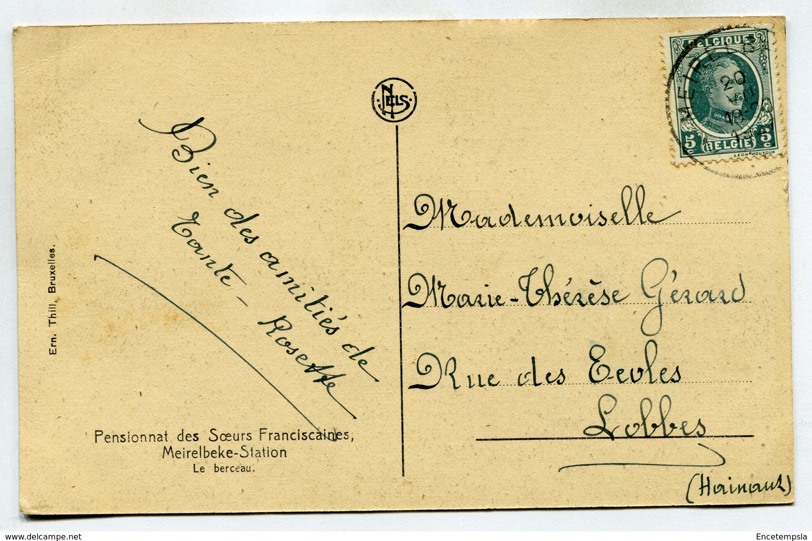 CPA - Carte Postale - Belgique - Meirelbeke - Station - Pensionnat Des Soeurs Franciscaine (SV6781) - Merelbeke