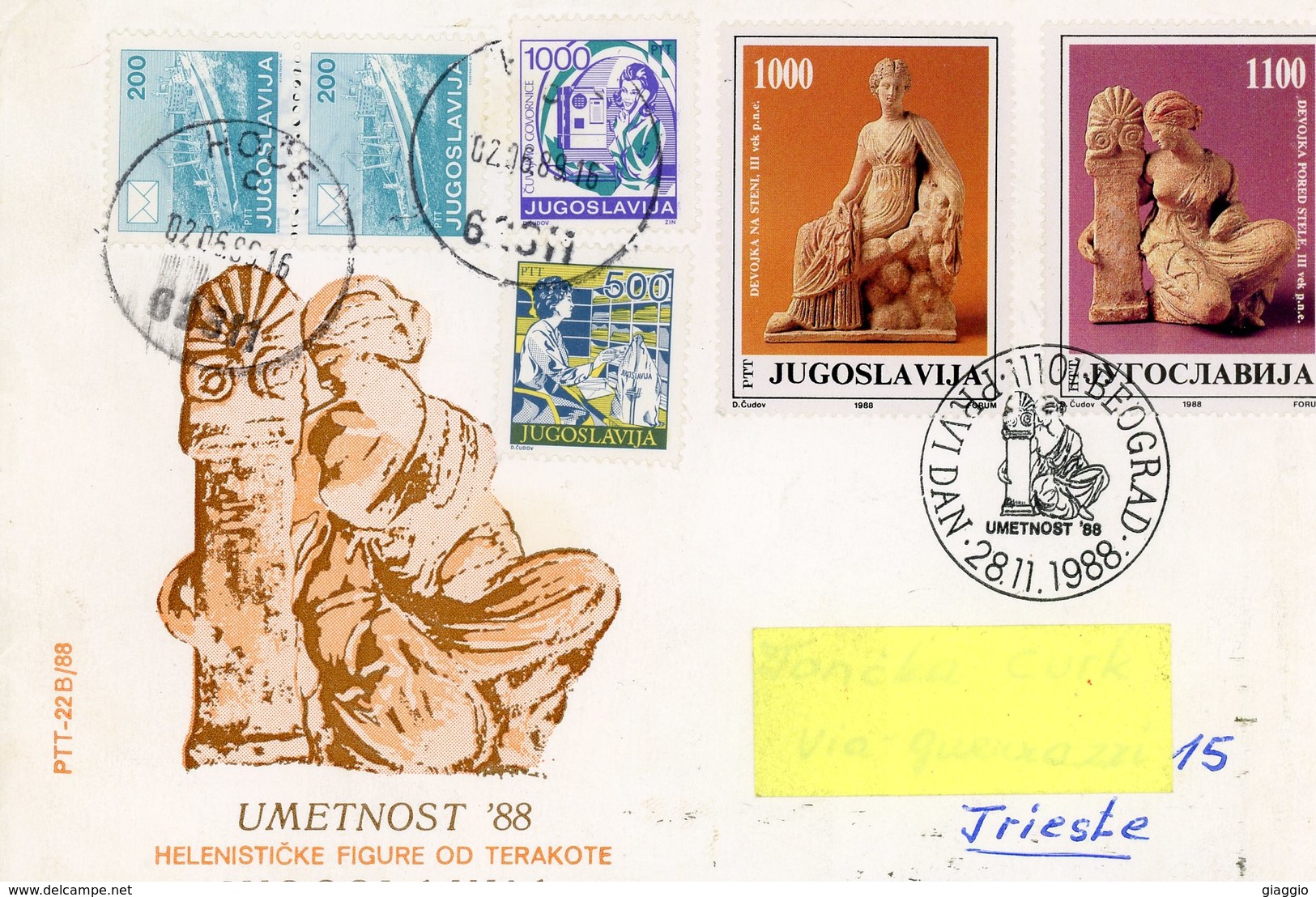 °°° Francobolli N. 4666 - Storia Postale Iugoslavia Busta Viaggiata °°° - Altri & Non Classificati