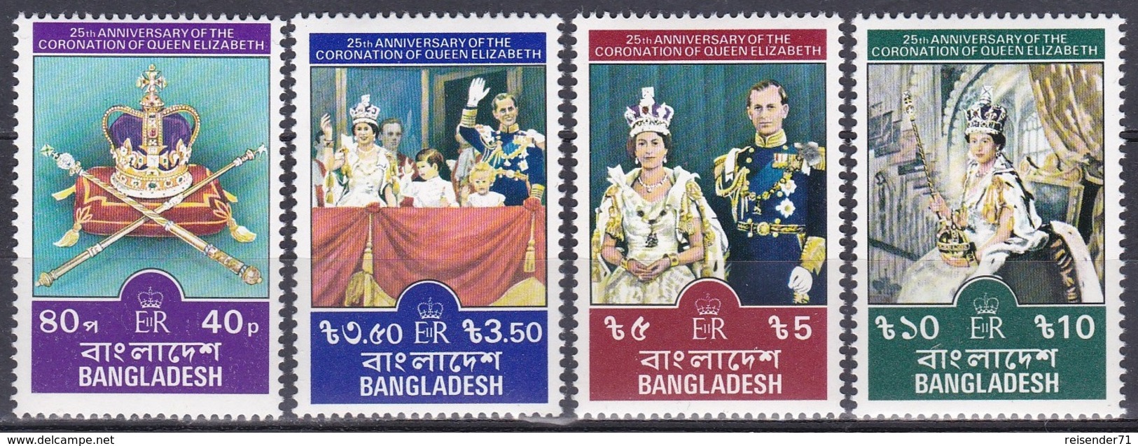 Bangladesch Bangladesh 1978 Geschichte History Königshäuser Royals Königin Elisabeth II. Queen Krone Crown, Mi. 109-2 ** - Bangladesh