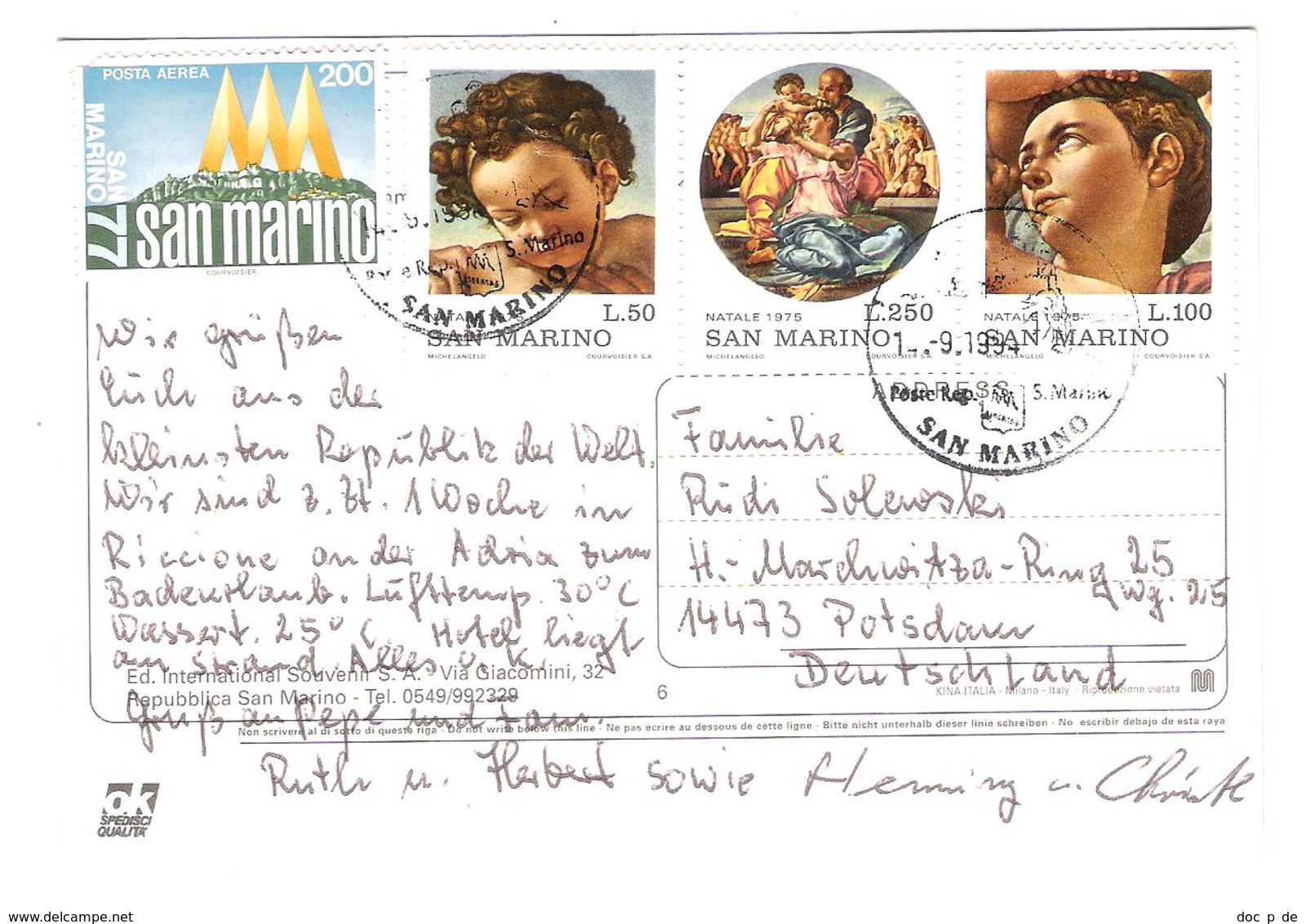 San Marino - Views - Nice Stamp`s - Timbre - San Marino