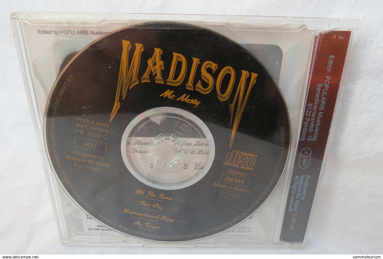 CD "Madison" Mc Nasty - Hard Rock & Metal