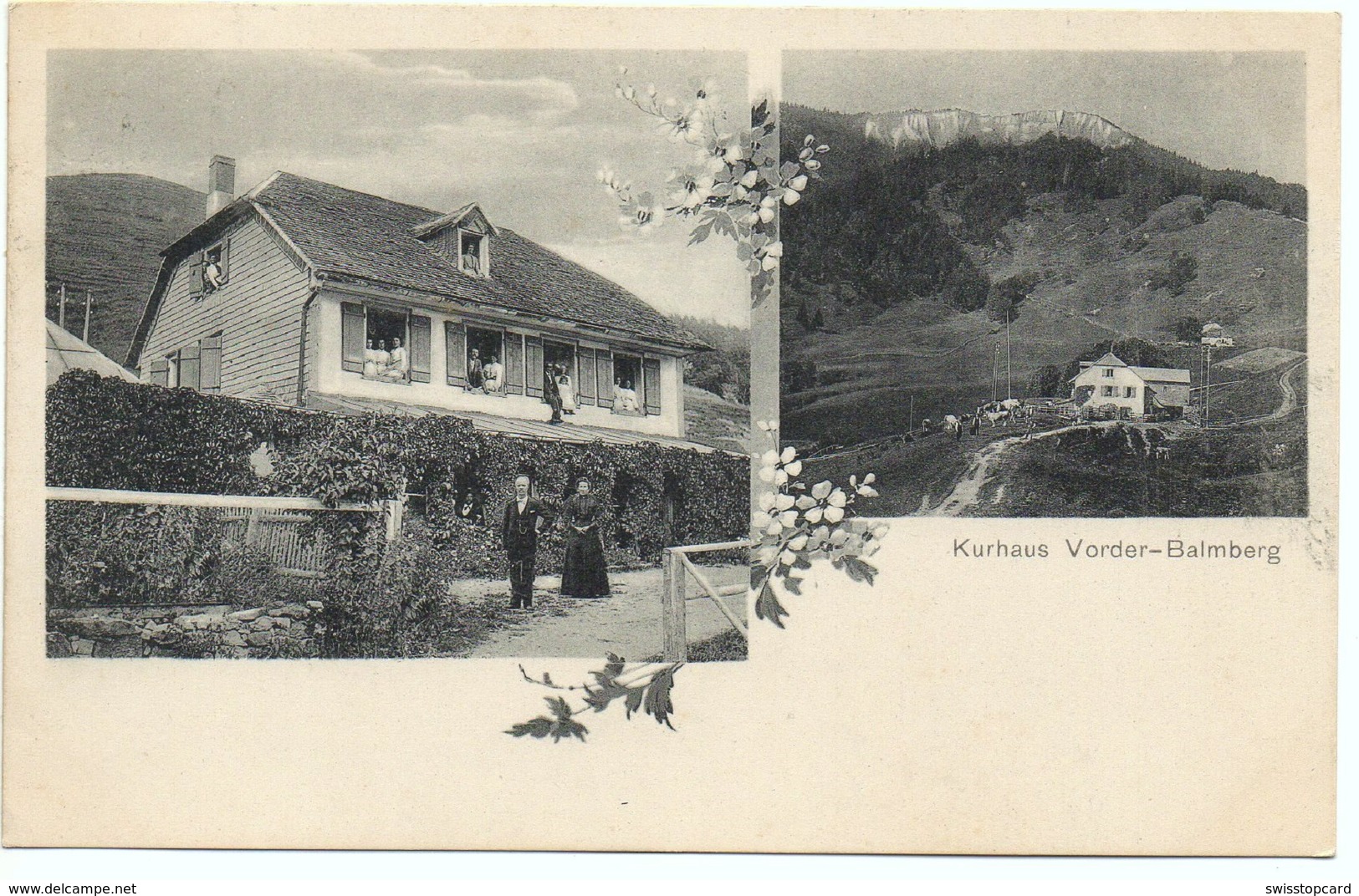 Litho VORDER-BALMBERG Kurhaus Photo E. Haendschel-Wirz Solothurn - Autres & Non Classés