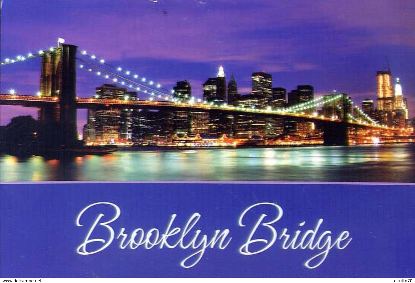 Panoramic View Of The Brooklyn Bridge And Lower Manhattan - New York - Formato Grande Viaggiata – E 9 - Altri & Non Classificati