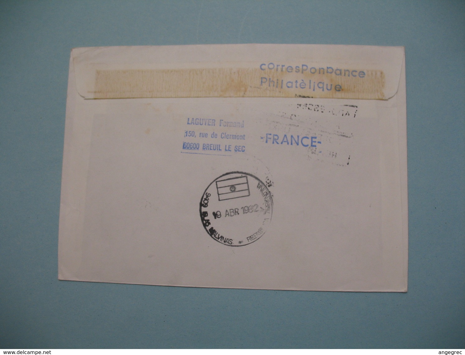 Lettre Philatélique En Poste Restante Pour Iles Malouines Argentine Amérique Du Sud 1982 ; Retour à L'Envoyeur Voir Scan - 1961-....